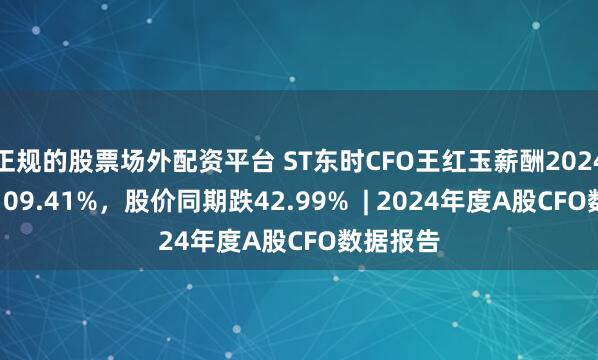 正规的股票场外配资平台 ST东时CFO王红玉薪酬2024年大涨109.41%，股价同期跌42.99%  | 2024年度A股CFO数据报告
